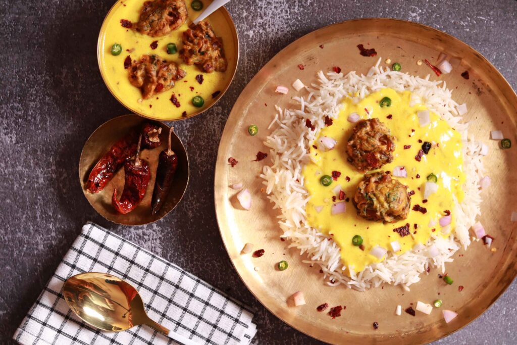 Delicious Kadai Pakora with Rice