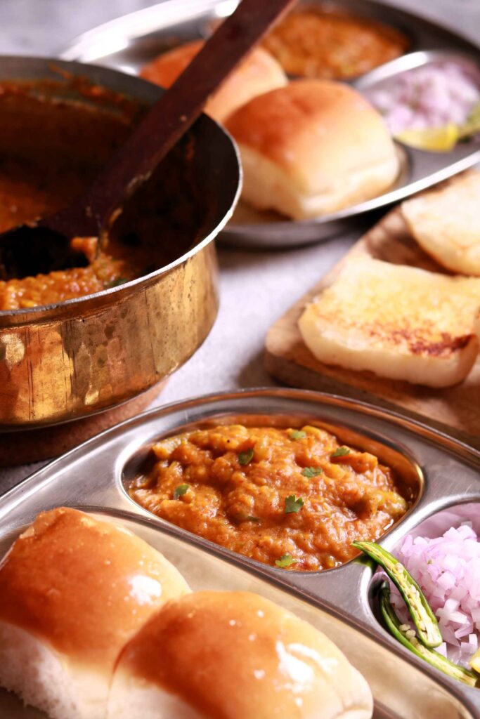 best pav bhaji plate