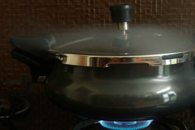 Cooking dal on a pressure cooker