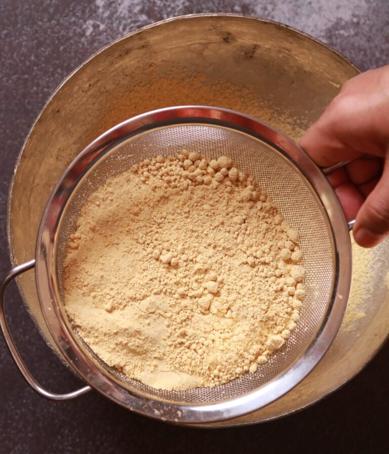 Besan sieving process