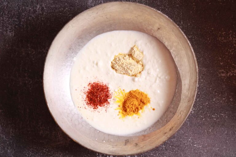 Spicing up curd and besan