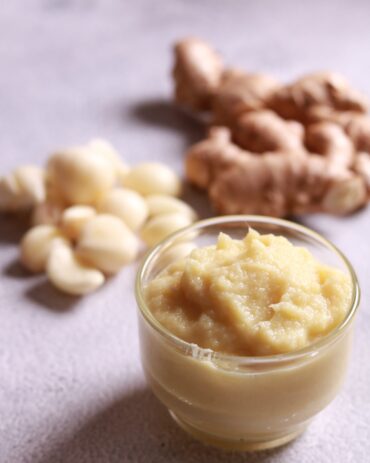 Ginger garlic paste in jar