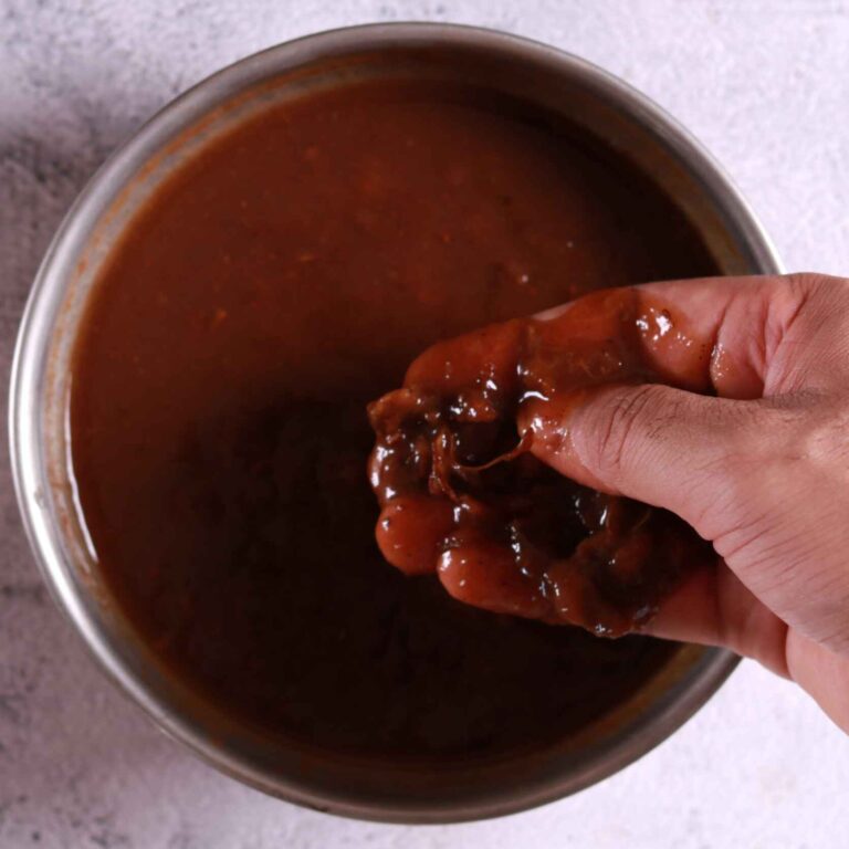 Tamarind chutney preparation