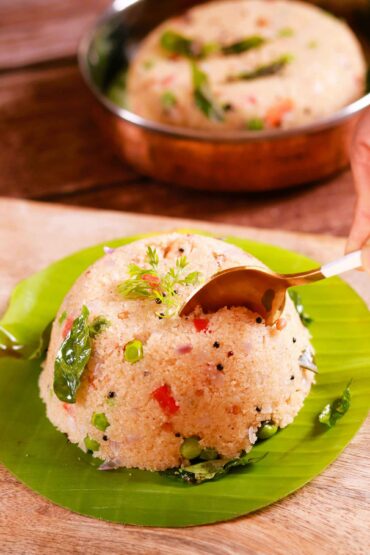 Tasty Upma with Spoon