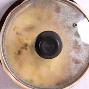 Cooking pulao on stove