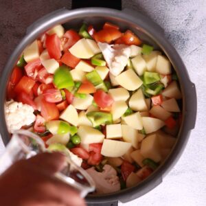 Veggies in cooker