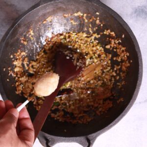 Cooking ginger garlic paste