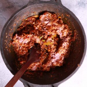 Cooking keema