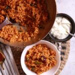 Spicy tamarind rice with coriander