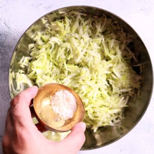 Grated bottle gourd