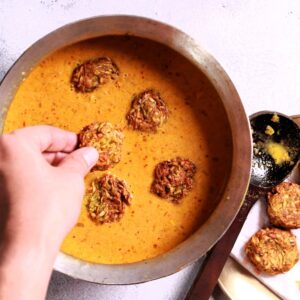 Lauki Ka Kofta soaking in gravy