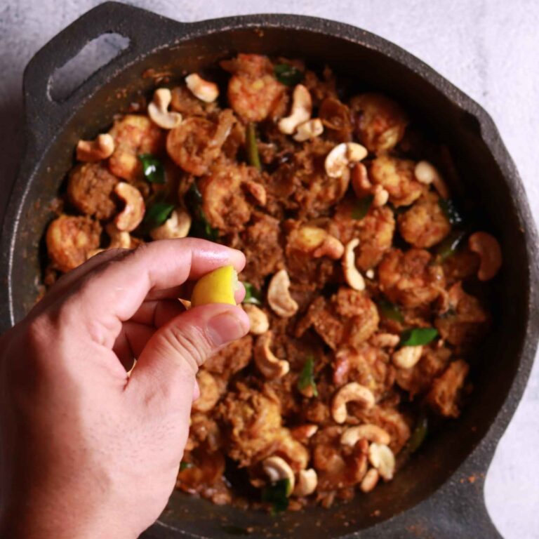 dry prawns fry kerala style