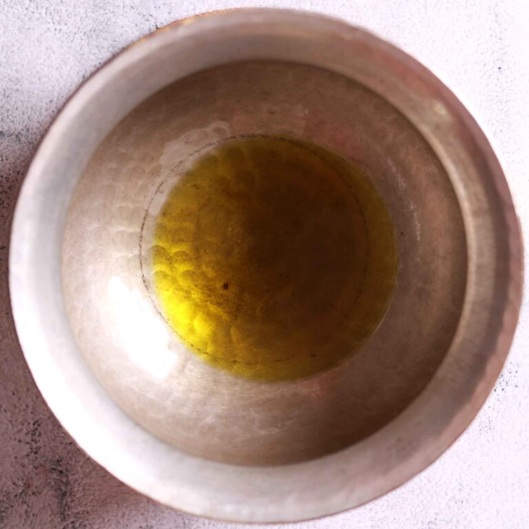 Heating mustard oil pan