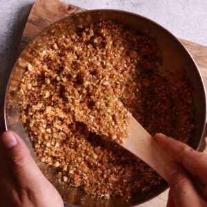 Mixing stuffing ingredients thoroughly