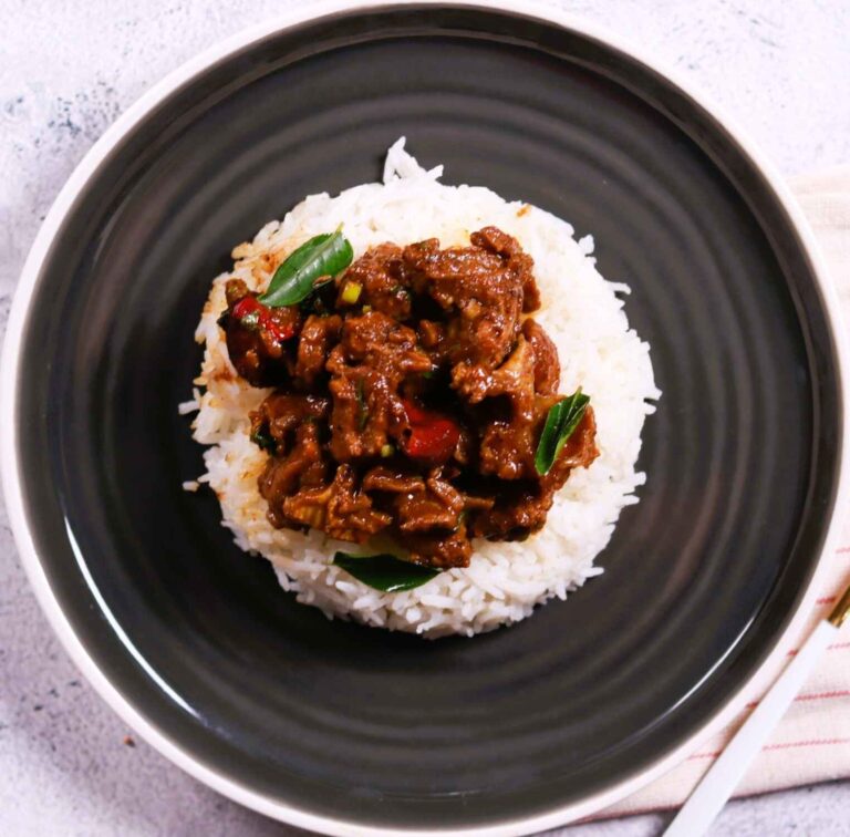 Mutton Pepper Fry served