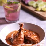 Country captain curry with rice and paratha