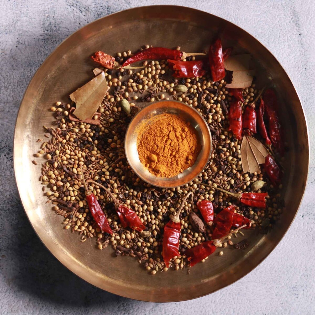 Cooling roasted spices