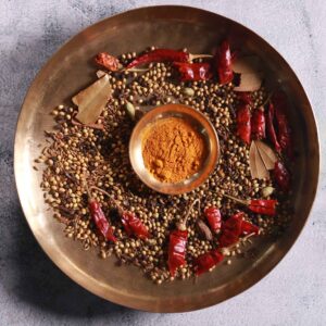 Cooling roasted spices