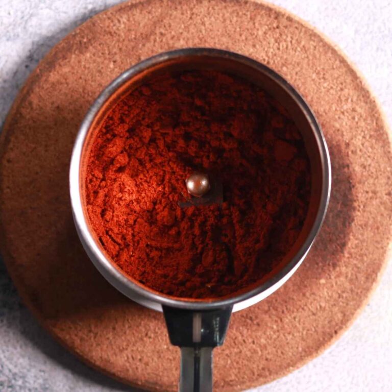 Grinding roasted spices