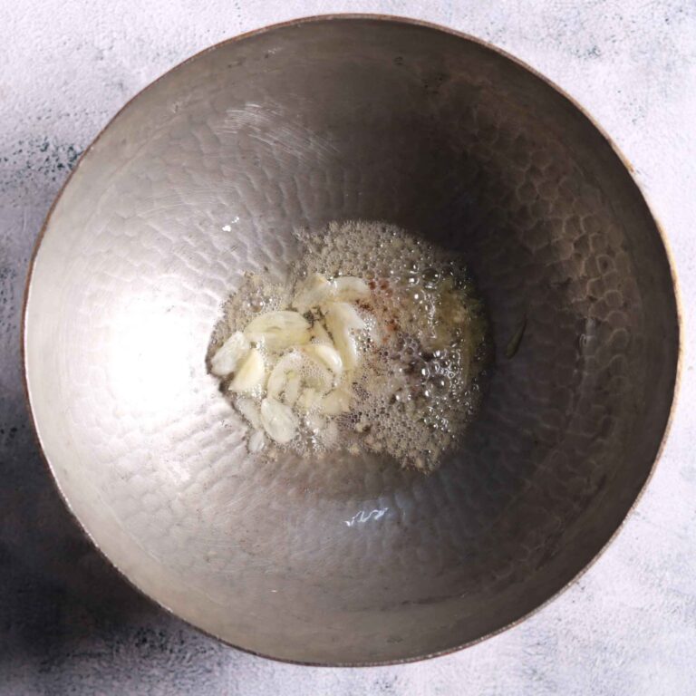 Garlic ginger sautéing