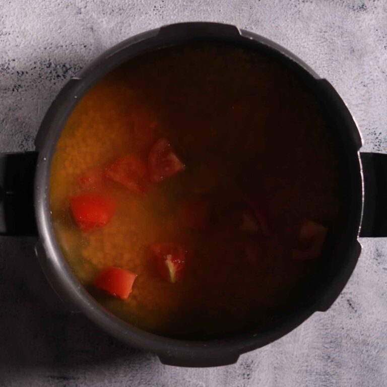 Cooking toor dal mix