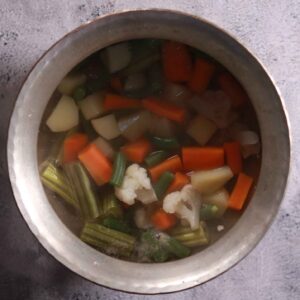 Tender cooked vegetables