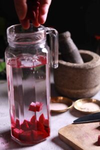 Beetroot in water