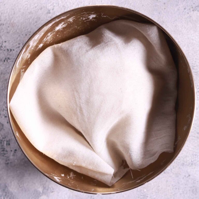 Covered dough resting