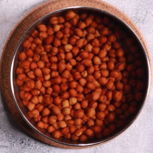 Black chickpeas soaking