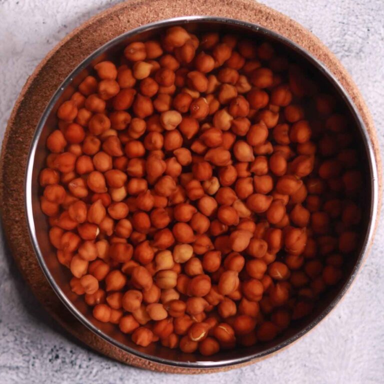 Black chickpeas soaking