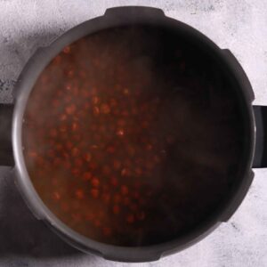 Cooked soft black chickpeas