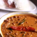 Chickpea curry serving