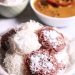 Serving hot idiyappam