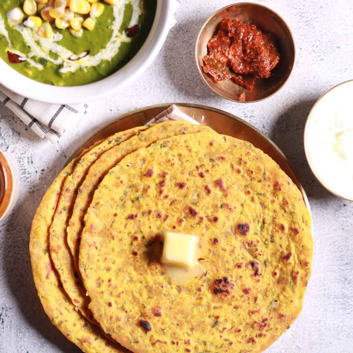 Serving hot rotis