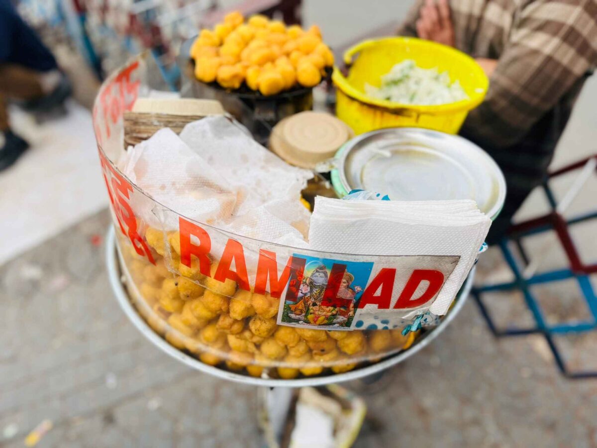 Hawker selling ram ladoo