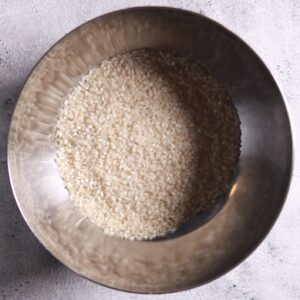 Washing raw rice