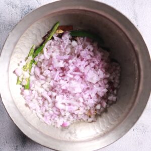 Cooking onions and chilies