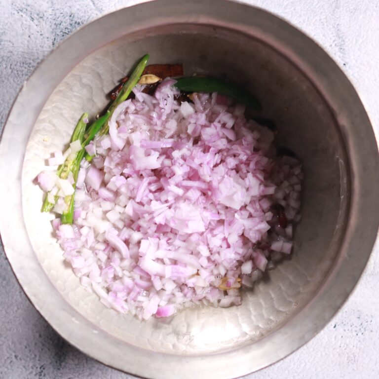 Cooking onions and chilies