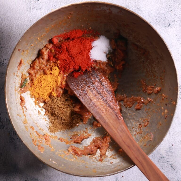Adding ground spices