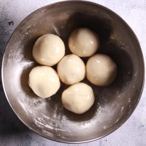 Dividing dough into balls