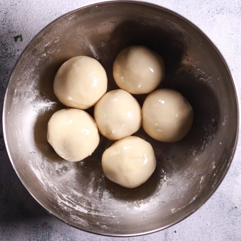 Dividing dough into balls
