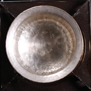 Simmering water in pan