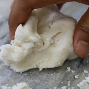 Pliable rice dough ball