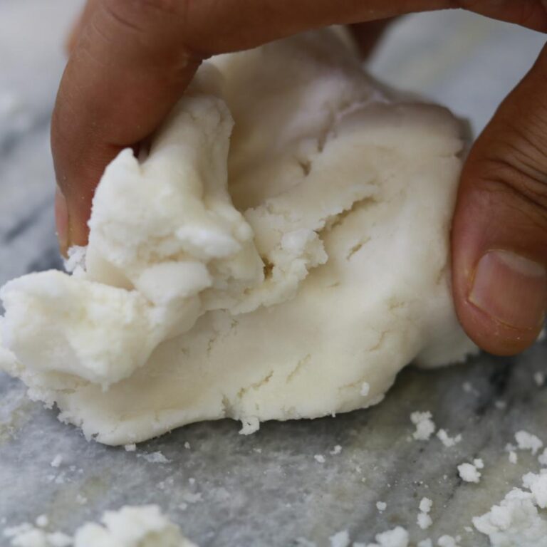 Pliable rice dough ball