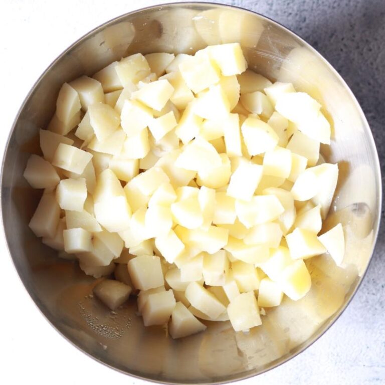 cubed boiled potatoes