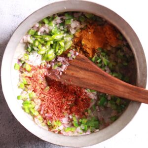 sauté veggies with spices