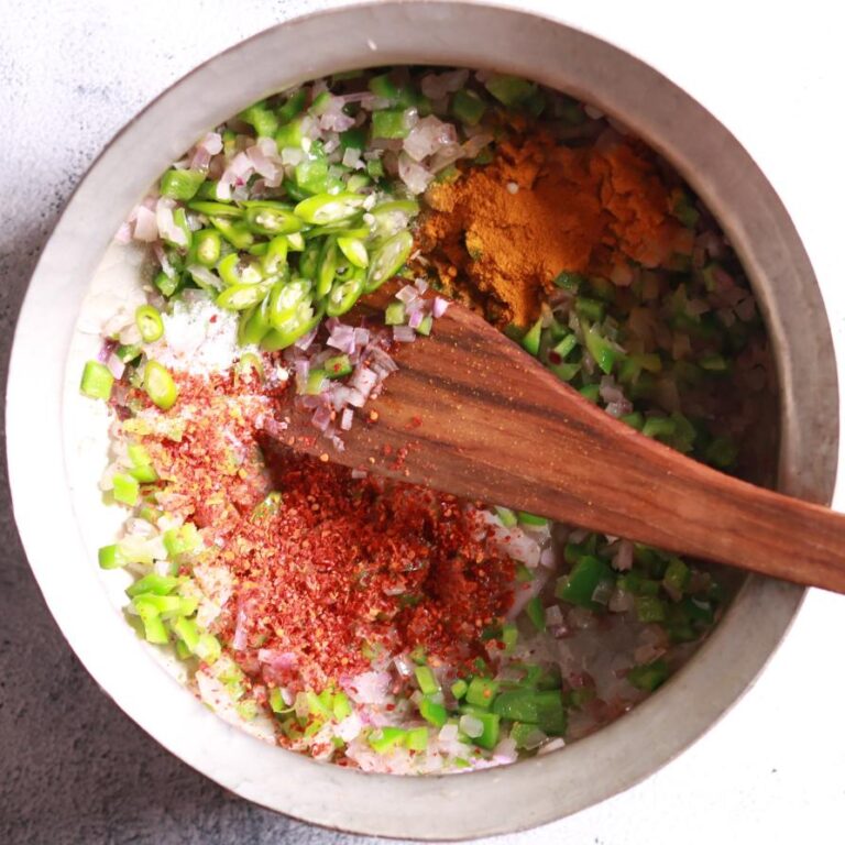 sauté veggies with spices