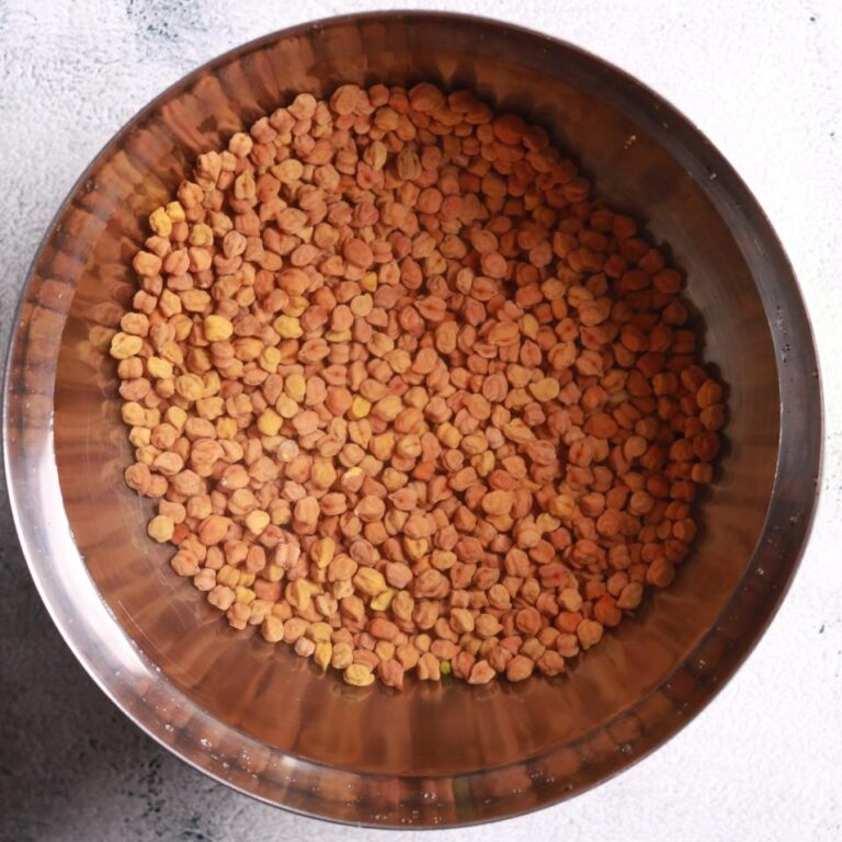 Black chana soaking in water