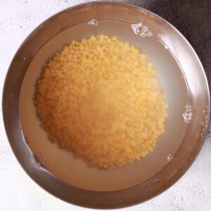 Washing toor dal thoroughly