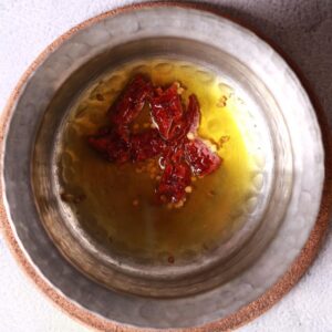 Red chili ghee tempering
